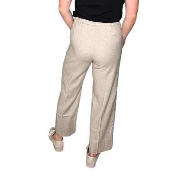 ANTONELLI FIRENZE Cream Tan Pull On Cropped Pants Women's Size 38 US 2 Career - Picture 5 of 10